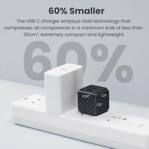 PITAKA 30W GaN iPhone USB C Charger (Black/Grey (Twill)) in Saudi Arabia