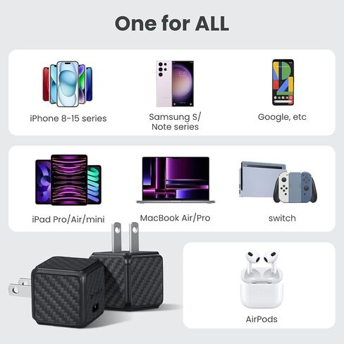 PITAKA 30W GaN iPhone USB C Charger (Black/Grey (Twill)) in Saudi Arabia