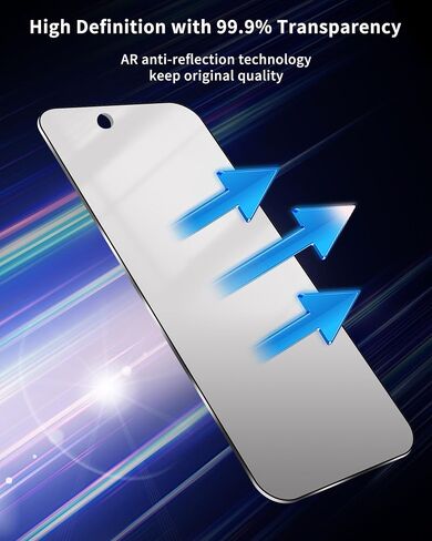 واقي شاشة مرآة لهاتف iPhone 14 Pro Max لهاتف iPhone 15 Plus من الزجاج المقسى ذو تأثير عاكس مضاد للتجسس، إطار سهل التركيب، تغطية كاملة 9H مضادة للخدش 6.7 بوصة (فضي) in Saudi Arabia