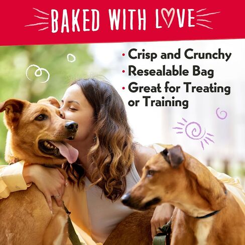 Charlee Bear Crunchy Dog Treats, Bearnola Bites Blueberry Pie, Puppy Training Treats, Vegan Dog Treats, 8 oz Bags (2), Made USA in Kuwait
