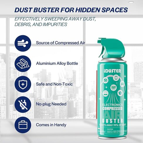 Compressed Canned Air Duster for Computer - iDuster Air Duster Compressed Air Can, 2PCS(10oz) in Saudi Arabia
