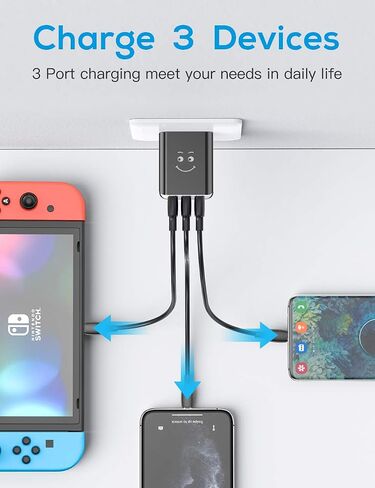 Upgraded USB Wall Charger, Charging Block 3.1A 3-Port 2-Pack UL Certified USB Plug Cube Compatible for iPhone 11/Xs/XS Max/XR/X/8/7/6/Plus,iPad Air/Mini,Galaxy10/9/8/7,Note9/8,Nexus in Saudi Arabia