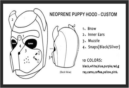 Puppy Hood Full Face Mask Cosplay Animal Head Mask Costume Dog Head Masks for Halloween Party (Color : Red) in Saudi Arabia