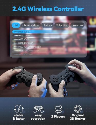 Newest 20000+ Games Retro Game Console Video Gaming: HDMI 4K Mini NES Classic Edition Game Stick Emulator with 2.4G Wireless Controllers, Plug and Play Video Games for TV in Saudi Arabia