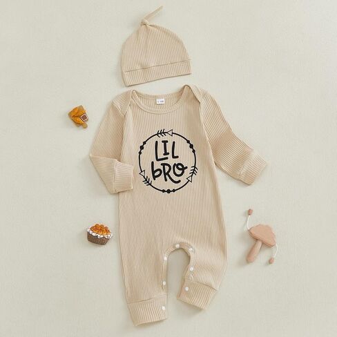 MERSARIPHY Newborn Boy Clothes Baby Boy Coming Home Hospital Outfit Little Dude One Piece Romper Jumpsuit+Hat Clothing Set in Kuwait