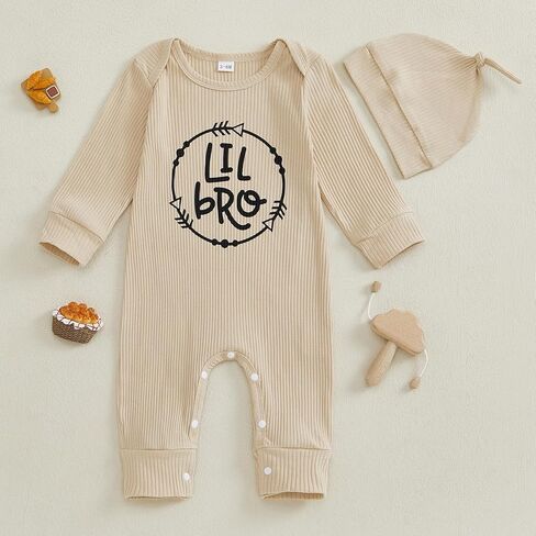 MERSARIPHY Newborn Boy Clothes Baby Boy Coming Home Hospital Outfit Little Dude One Piece Romper Jumpsuit+Hat Clothing Set in Kuwait