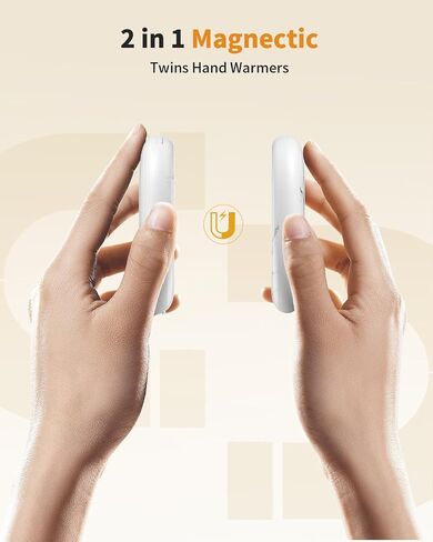 Hand Warmers Rechargeable 2 Pack, AI Temperature Control Electric Handwarmers, Stone Shape Portable Pocket Heater, Great Gift for Christmas Hunting, Golf, Camping in Kuwait