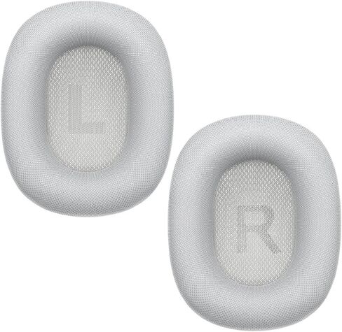 Compatible for AirPods Max Ear Pads, Replacement Ear Cushions Cover Repair Parts for AirPods Max Wireless Headphones with Magnet (Silver) in Saudi Arabia