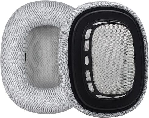 Compatible for AirPods Max Ear Pads, Replacement Ear Cushions Cover Repair Parts for AirPods Max Wireless Headphones with Magnet (Silver) in Saudi Arabia