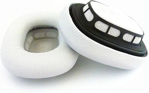 Compatible for AirPods Max Ear Pads, Replacement Ear Cushions Cover Repair Parts for AirPods Max Wireless Headphones with Magnet (Silver) in Saudi Arabia