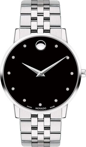 Movado Museum Classic Men's Watch - Swiss Quartz Movement, Stainless Steel Link Bracelet - 3 ATM Water Resistance - Classic, Luxury Fashion Timepiece for Him - 40mm in Saudi Arabia