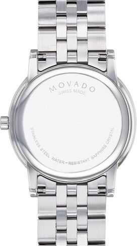 Movado Museum Classic Men's Watch - Swiss Quartz Movement, Stainless Steel Link Bracelet - 3 ATM Water Resistance - Classic, Luxury Fashion Timepiece for Him - 40mm in Saudi Arabia