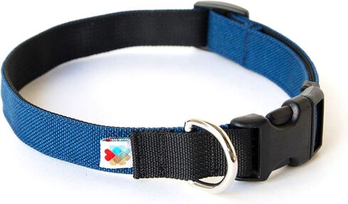 Dog Collar, Lightweight, Heavy Duty Dog Collar with Buckle, Fabric Pet Collar, Breathable & Adjustable Puppy Collar, Dog Collar for Large Dogs (Black, Large - 14-24 Inch) - Wildebeest in Saudi Arabia