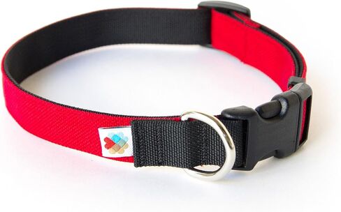 Dog Collar, Lightweight, Heavy Duty Dog Collar with Buckle, Fabric Pet Collar, Breathable & Adjustable Puppy Collar, Dog Collar for Large Dogs (Black, Large - 14-24 Inch) - Wildebeest in Saudi Arabia