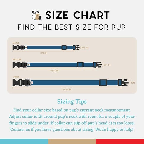 Dog Collar, Lightweight, Heavy Duty Dog Collar with Buckle, Fabric Pet Collar, Breathable & Adjustable Puppy Collar, Dog Collar for Large Dogs (Black, Large - 14-24 Inch) - Wildebeest in Saudi Arabia