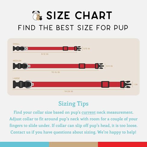 Dog Collar, Lightweight, Heavy Duty Dog Collar with Buckle, Fabric Pet Collar, Breathable & Adjustable Puppy Collar, Dog Collar for Large Dogs (Black, Large - 14-24 Inch) - Wildebeest in Saudi Arabia