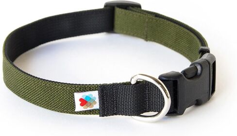 Dog Collar, Lightweight, Heavy Duty Dog Collar with Buckle, Fabric Pet Collar, Breathable & Adjustable Puppy Collar, Dog Collar for Large Dogs (Black, Large - 14-24 Inch) - Wildebeest in Saudi Arabia