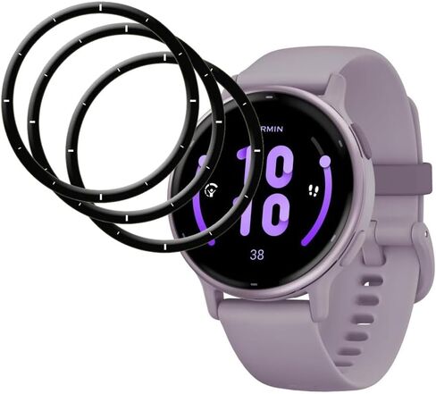 [عبوة من 3 قطع] واقي شاشة لواقي شاشة Garmin Vivoactive 5، تغطية كاملة بإطار حافة منحنية ثلاثية الأبعاد، غطاء شفاف عالي الدقة مضاد للخدش ومضاد للفقاعات لساعة Garmin Vivoactive 5 الذكية in Kuwait