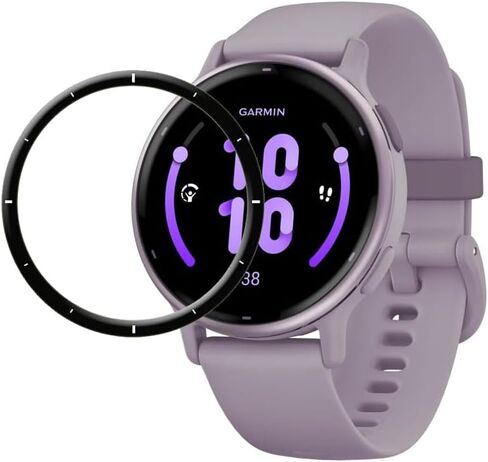 [عبوة من 3 قطع] واقي شاشة لواقي شاشة Garmin Vivoactive 5، تغطية كاملة بإطار حافة منحنية ثلاثية الأبعاد، غطاء شفاف عالي الدقة مضاد للخدش ومضاد للفقاعات لساعة Garmin Vivoactive 5 الذكية in Kuwait