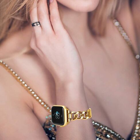 Stainless Steel Bands Compatible for Apple Watch Band iWatch SE SE2 Series 8/7/6/5/4/3/2/1, Dressy Fancy Cowboy Chain Metal Bracelet for Women Man in Kuwait