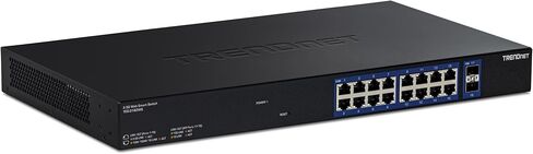 TRENDnet 18-Port Multi-Gig Web Smart Switch, TEG-3182WS, 16 x 2.5Gb Ports, 2 x 10Gb SFP+ Ports, NDAA TAA Compliant, Lifetime Protection, Remote Cloud Management, Black in Saudi Arabia