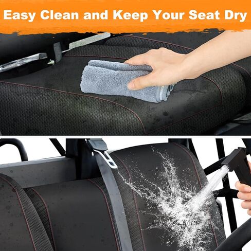 UTV Seat Cover for Polaris Ranger 1000 2020-2025/Polaris Ranger XP 1000 2017-2021, Split Bench Seat Covers Heavy Duty 1680D Waterproof UTV Seat Cover Set(3 PCS) in Kuwait