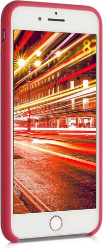 kwmobile Case Compatible with Apple iPhone 7 Plus/iPhone 8 Plus Case - TPU Silicone Phone Cover with Soft Finish - Classic Red in Saudi Arabia