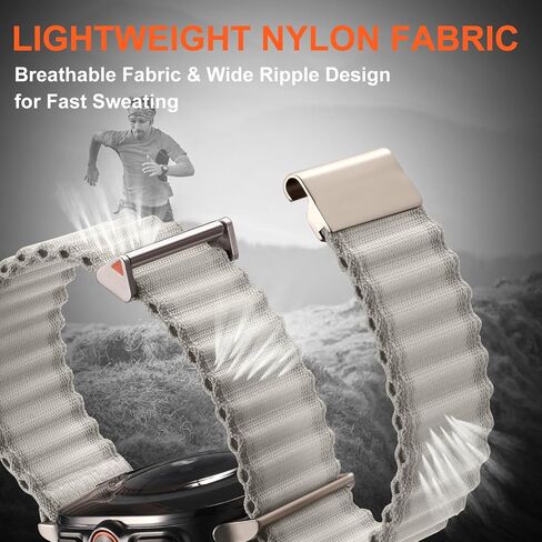 Trail Band Compatible with Samsung Galaxy Watch Ultra bands 47mm, Adjustable Lightweight Nylon Fabric with One Click Attachment Wristbands Bands for Galaxy Watch Ultra Bands Men Women in Saudi Arabia