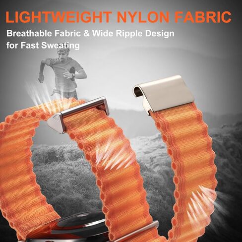 Trail Band Compatible with Samsung Galaxy Watch Ultra bands 47mm, Adjustable Lightweight Nylon Fabric with One Click Attachment Wristbands Bands for Galaxy Watch Ultra Bands Men Women in Kuwait