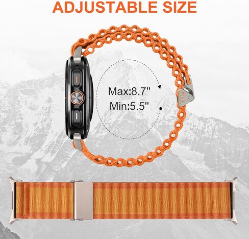 Trail Band Compatible with Samsung Galaxy Watch Ultra bands 47mm, Adjustable Lightweight Nylon Fabric with One Click Attachment Wristbands Bands for Galaxy Watch Ultra Bands Men Women in Kuwait