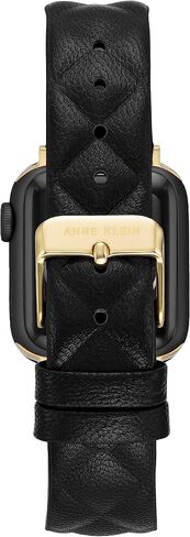 Anne Klein Quilt Patterned Leather Band for Apple Watch Secure, Adjustable, Apple Watch Band Replacement, Fits Most Wrists in Saudi Arabia