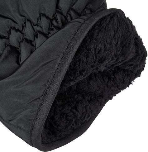 قفاز تزلج نسائي مقاوم للماء مبطن بقماش الشيربا M/L- أسود من HEAT in Kuwait