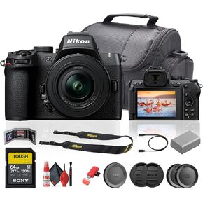 Nikon Z50II Mirrorless Digital Camera with NIKKOR Z DX 16-50mm f/3.5-6.3 Lense Bundle with 64GB Memory Card + 6Ave Cleaning kit+ More (Renewed)