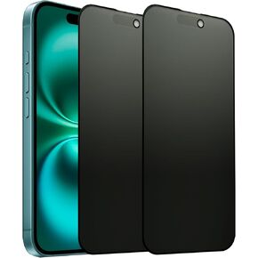 2 Pack Compatible with iPhone 16 Matte Privacy Screen Protector, Anti-spy Anti-glare Eye Protection Tempered Glass Film 6.1 Inches, Smooth & Sensitive Touch