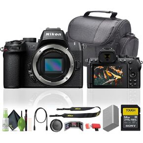 Nikon Z50II Mirrorless Camera Body Bundle with 64GB Memory Card + Cleaning Kit + Camera Bag + More Accessories