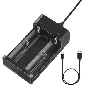 18650 Lithium Battery Charger, Univerisal Lithium Charger for 3.7V 18350 26650 22650 21700 16340 14500 36650 Lithium Battery