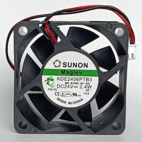 New KDE2406PTB3 DC24V 2.4W 60×60×25mm 2-Wire Cooling Fan