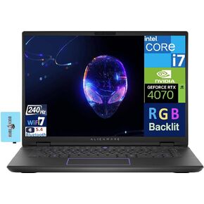 الكمبيوتر المحمول Alienware m16 R2 للألعاب مقاس 16.0 بوصة 240 هرتز WQXGA (Intel Ultra 7-155H 16-Core، GeForce RTX 4070، ذاكرة الوصول العشوائي DDR5 سعة 32 جيجابايت، 1 تيرابايت SSD، RGB Backlit KYB، Thunderbolt 4، WiFi 7، BT 5.4، Win11Pro) مع محور DKZ in Kuwait