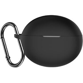 Case for Oneplus Buds Pro 3 Wireless Headphones Protection Cover Full-Body Soft Silicone with Keychain Headphone Accessories Funda Carcasa (Black)