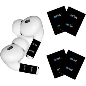Blocker Stickers for AirPods Neutralize Shield Protection for Bluetooth Headphones Cell Phones Wireless Earbuds Electronic Devices Reduction Harm Defender (Black, 2 Pairs)