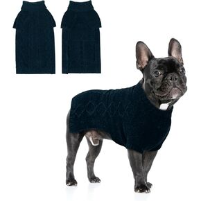 BINGPET Dog Sweater,Warm Turtleneck Dog Sweaters for Large Medium Small Dogs Male Girl,Fall Classic Knit Puppy Sweater Pullover Style,Dog Clothes Dog Winter Coat in Cold Weather(Red,ML)