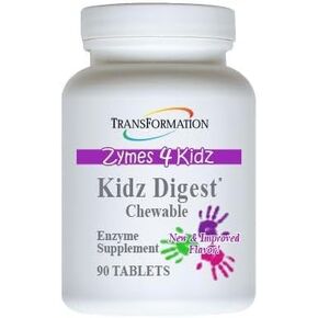 Transformation Enzymes Kidz Digestive Enzyme Supplement Chewable, 180 Tablets - #1 Physician Practitioner Recommended, Promote Healthy and Complete Digestion and Elimination