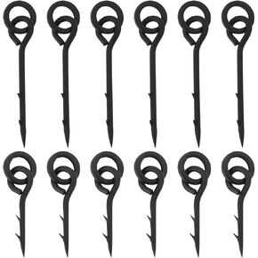 eMagTech 30Pcs Boilie Spikes with Ring Bait Screw 10mm/15mm with Round Link Loop Swivels Bait Spikes Maggot Spike for Carp Barbel Fishing Terminal Tackle Accessories