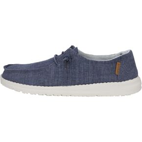 Hey Dude Wendy Chambray Tan Size 7, Women’s Shoes, Women’s Slip-on Loafers, Comfortable & Light-Weight