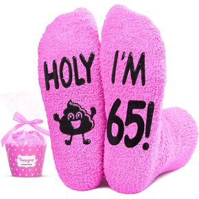 HAPPYPOP 65th Birthday Gifts for Women - Socks for 65 Year Olds, Best Gifts for 65 Year Old Woman, Gift Ideas for 65 Year Olds