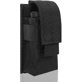Nylon Flashlight Holder, Pouch for Duty Belt, MOLLE Torch Holster, Tactical Light Carry Case Tool, Belt Clip Strap, for Police, Law Enforcement, Security Mechanic
