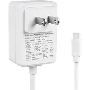 SunFounder 27W PD Power Supply for Raspberry Pi 5, 5.1V 5A GaN 1.2m 3.6ft USB-C Changer Adapter for Raspberry Pi 5 8G/4G/2G/Raspberry Pi 4/Pironman 5 (ETL Listed)