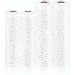 Vacuum Sealer Rolls, Vacuum Sealer Bags - 8.6 * 16.4" (2 Pack) and 11 * 16.4" (2 Pack)