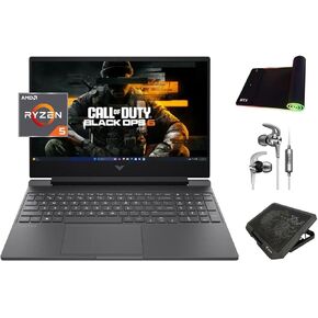 HP Victus Gaming Laptop, 144Hz 15.6" Full HD IPS, Ryzen 5 7535HS (Beats i7-1225U), Radeon RX 6550M GPU, 16GB DDR5 RAM, 1TB SSD, HDMI 2.1, RJ45, Backlit, Win 11