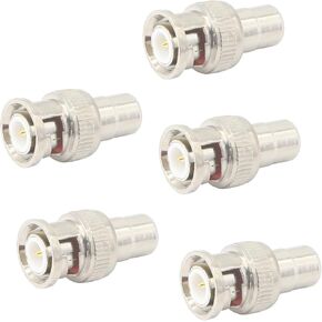 BNC to RCA Adapter BNC Male to VA Phono Female Plug Connector，YOUCHENG for CCTV Camera System（5pcs）